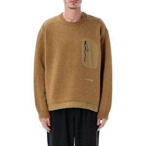 And Wander Textured Knit Sweater With Contrasting Zippered Pocket - NWT